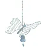 Cloche de jardin papillon blanc patiné