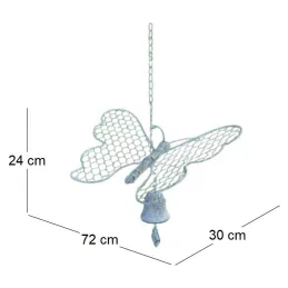 Cloche de jardin papillon blanc patiné