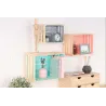 Caisse de rangement en pin brut (Lot de 3)