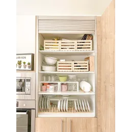 Caisse de rangement en pin brut (Lot de 3)