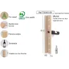 Support bouteilles mural en bois 6 bouteilles