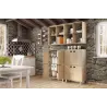 Support bouteilles mural en bois 6 bouteilles