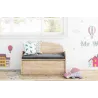 Banc coffre de rangement en pin brut 78 litres
