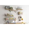 Etagère tablette murale en pin brut