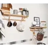 Etagère tablette murale en pin brut