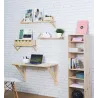 Etagère tablette murale en pin brut