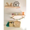 Etagère tablette murale en pin brut