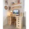 Etagère tablette murale en pin brut