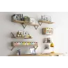 Etagère tablette murale en pin brut
