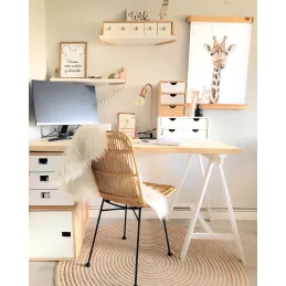 Etagère tablette murale en pin brut