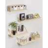 Etagère tablette murale en pin brut