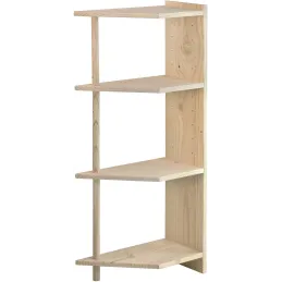 Etagère d'angle en pin brut Gala