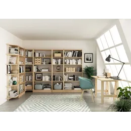 Etagère d'angle en pin brut Gala