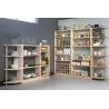 Etagère d'angle en pin brut Gala