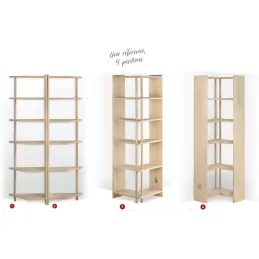 Etagère d'angle en pin brut Gala