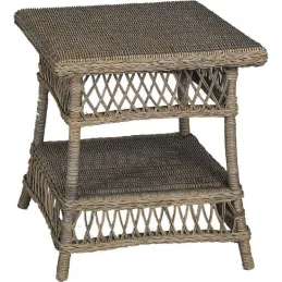 Table d'appoint Polo en rotin gris
