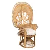 Fauteuil Emmanuelle en rotin teinté marron
