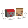 Coffres à jouets en rabane (Lot de 2)