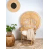 Fauteuil Emmanuelle en rotin teinté marron