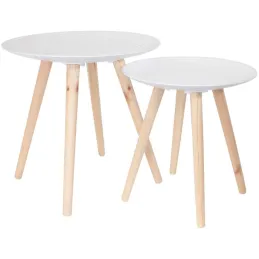 Tables gigognes rondes Relief (Lot de 2)