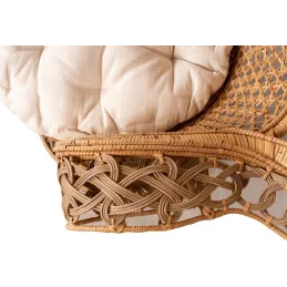 Fauteuil Emmanuelle en rotin teinté marron