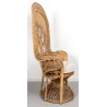 Fauteuil Emmanuelle en rotin teinté marron