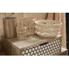 Corbeille ronde en palmier naturel (Lot de 3)