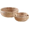 Corbeilles rondes en rotin naturel (lot de 3)