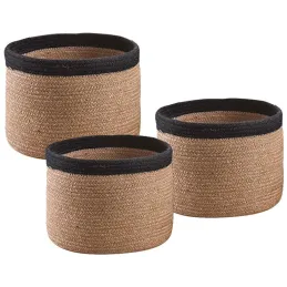 Cache-pot rond en jute (Lot de 3)