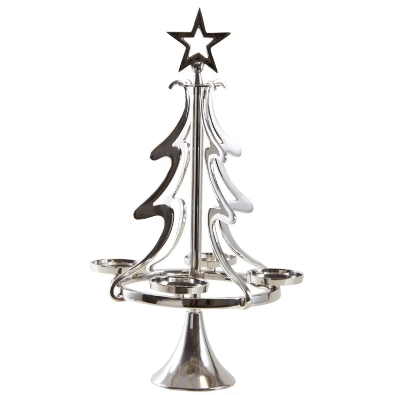 Sapin porte bougie en aluminium