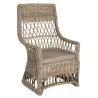Fauteuil en poelet gris avec coussin en tissu