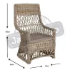 Fauteuil en poelet gris avec coussin en tissu