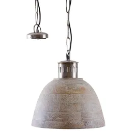 Suspension bois blanchi et métal