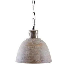 Suspension bois blanchi et métal