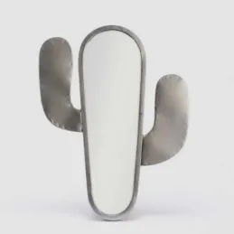 Miroir Cactus argenté