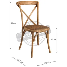 Chaise bistro en orme empilable