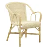 Fauteuil crapaud en manau et moelle de rotin naturelle