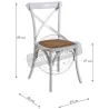 Chaise de bistrot en bouleau et rotin