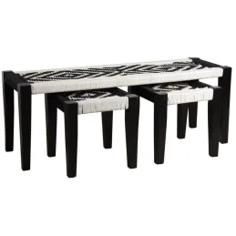 Ensemble berbère banc et tabourets