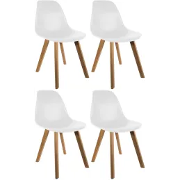 Chaise scandinave coque polypropylène (Lot de 4)