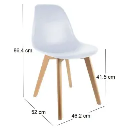 Chaise scandinave coque polypropylène (Lot de 4)