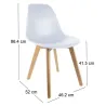 Chaise scandinave coque polypropylène (Lot de 4)