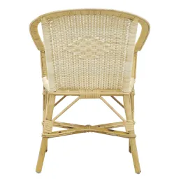 Fauteuil crapaud en manau et moelle de rotin naturelle
