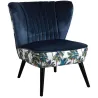 Fauteuil en velours Jungle