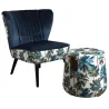 Fauteuil en velours Jungle