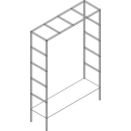 Arche de jardin carrée en acier galvanisé Square