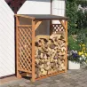 Abri bûches en bois coloris miel