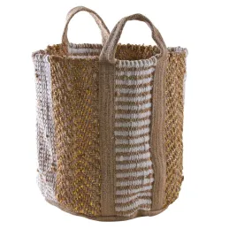 Corbeille de rangement en toile de jute épaisse