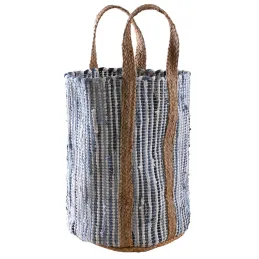 Corbeille en jute et jean
