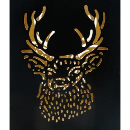 Photophore carré tête de cerf (Lot de 3)